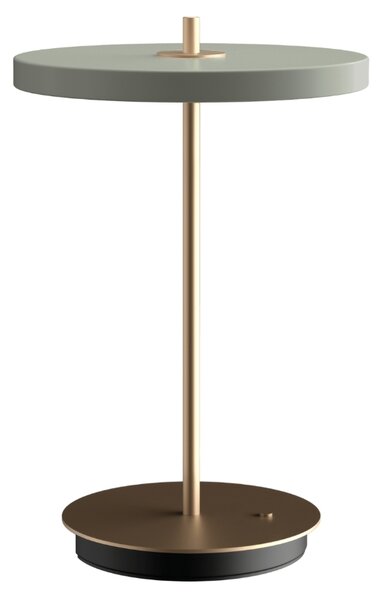 Umage Světle zeleno-zlatá kovová stolní nabíjecí LED lampa Asteria