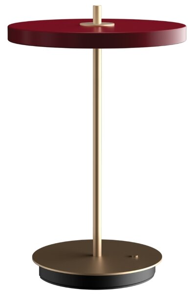 Umage Červeno-zlatá kovová stolní nabíjecí LED lampa Asteria