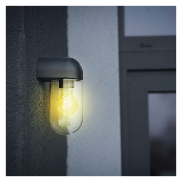 EMOS LED zahradní nástěnné svítidlo CASSIA, 12,6 × 9,5 × 22,2 cm, 1 × E27, 15 W 1554000009