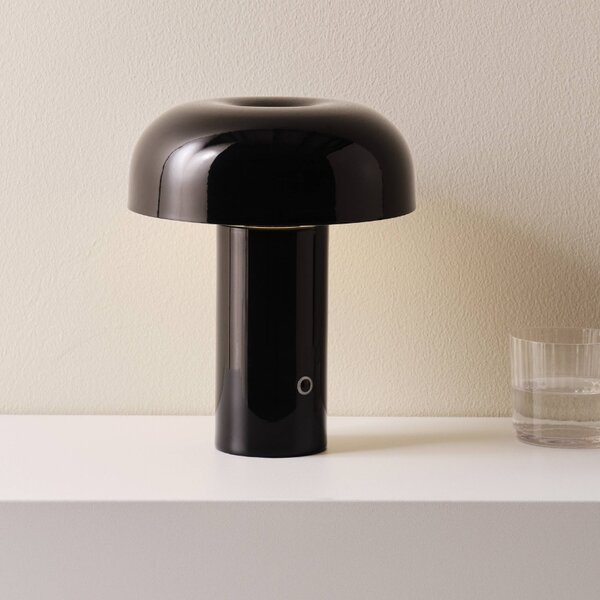 Jotex Černá kovová nabíjecí stolní LED lampa RAGGE
