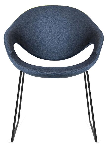 TONON - Čalouněná židle MOON, ližinová podnož