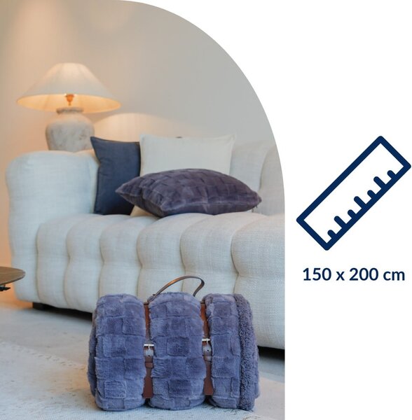 Béžová deka z mikroplyše 150x200 cm Rava – Tiseco Home Studio