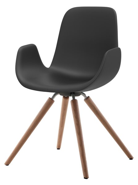 TONON - Otočná židle STEP Soft Touch, dřevěná podnož