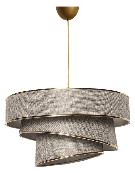 Závěsné svítidlo v béžovo-zlaté barvě s textilním stínidlem ø 40 cm Couper – Opviq lights