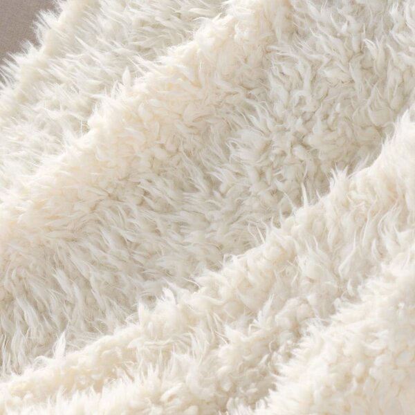 Bílá deka z umělé kožešiny 125x150 cm Mouton – douceur d'intérieur