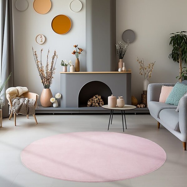Růžový pratelný kulatý koberec ø 120 cm Sky – Ayyildiz Carpets