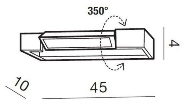 LED Koupelnové nástěnné svítidlo AZzardo Dali 45 3000K white AZ2790 12W 1440lm 3000K IP44 45cm bílé