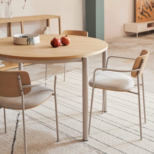 Dubový rozkládací jídelní stůl Kave Home Montuiri 120-200 x 120 cm