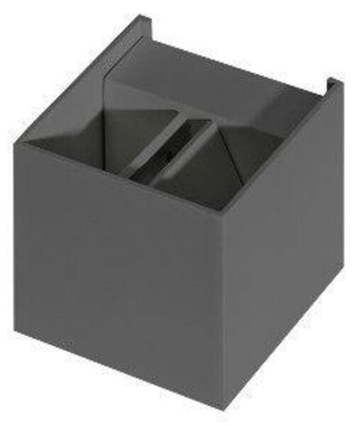LED Venkovní nástěnné svítidlo AZzardo Gambino 1 dark grey AZ0957 6W 480lm 3000K IP44 10cm tmavě šedé