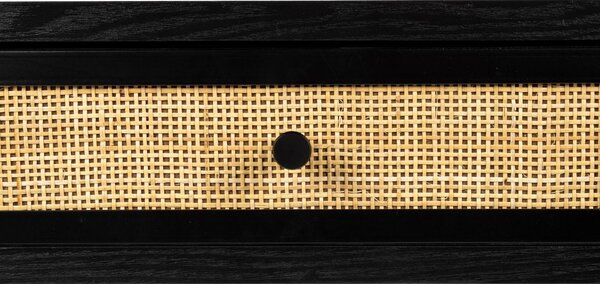 White Label Černý dřevěný toaletní stolek WLL Guuji 120 x 40 cm