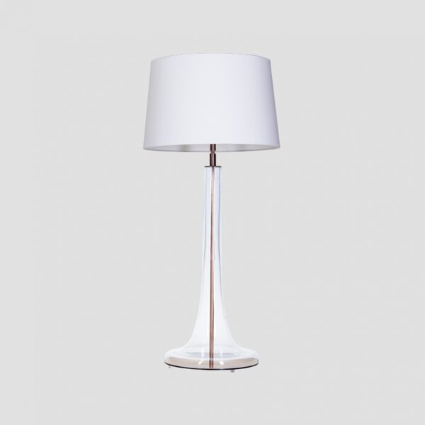 4concepts Luxusní stolní lampa LOZANNA TRANSPARENT Barva: Bílá