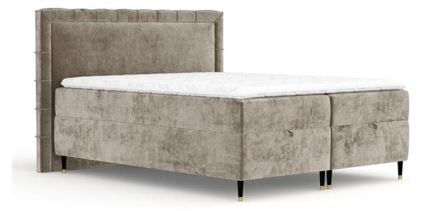 Béžová boxspring postel s úložným prostorem 180x200 cm Voyage – Maison de Rêve