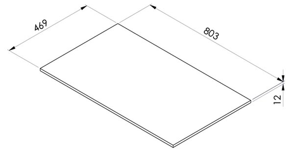 Ksuro 02 deska 100.3x46.9 cm černá 53004030