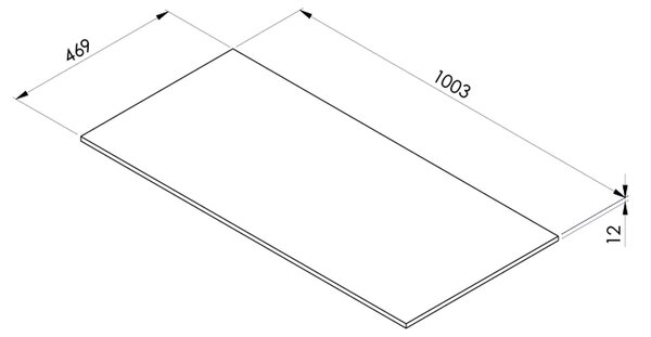 Ksuro 02 deska na skříňku 100.3x46.9 cm bílá 53004000