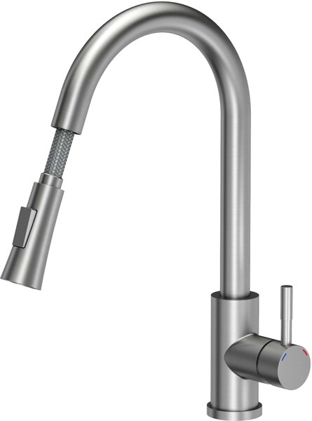 Quadron Comfort 156 dřez s baterií a příslušenstvím šedá/ocel HCQP57850SZ_3673500BS