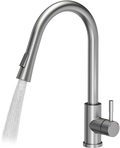 Quadron Comfort 156 dřez s baterií a příslušenstvím šedá/ocel HCQP57850SZ_3673500BS