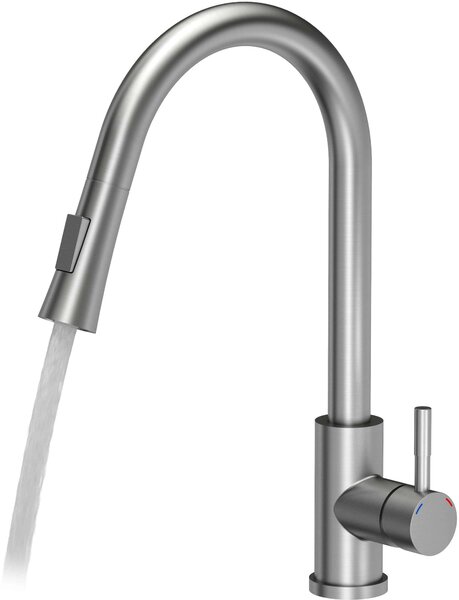 Quadron Comfort 156 dřez s baterií a příslušenstvím šedá/ocel HCQP57850SZ_3673500BS