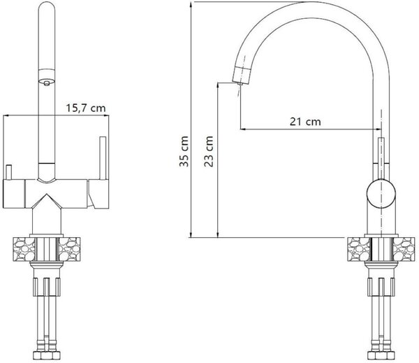 Quadron Caren baterie pro vodní filtr stojící černá 3623512_BLM