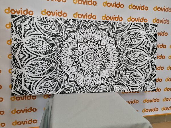 Obraz Mandala harmonie v černobílém provedení
