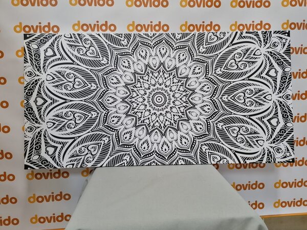 Obraz Mandala harmonie v černobílém provedení