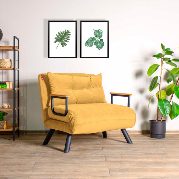 Atelier del Sofa 1-místná pohovka Sando Single - Mustard, Hořčicová