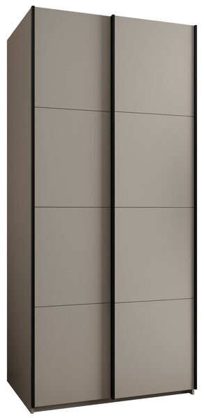 Dvoudveřová skříň SAMARA 1 - 100 cm, kašmír / černá