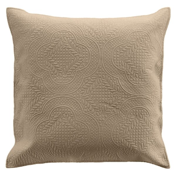 Světle hnědý set přehozu a povlaku na polštář z mikrovlákna 240x260 cm Romane – douceur d'intérieur