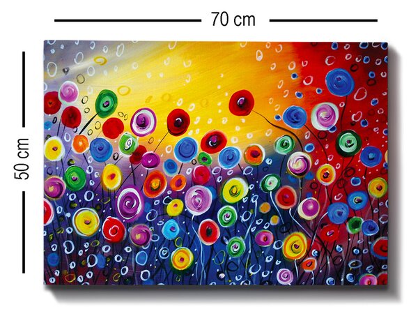 ASIR Nástěnný obraz FLOWERS 3 plátno 50 x 70 cm