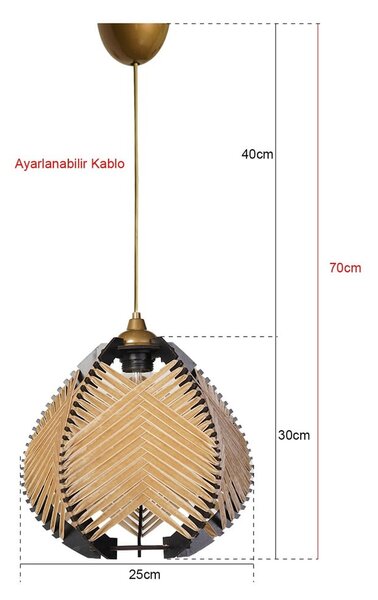 Černo-béžové závěsné svítidlo s textilním stínidlem ø 25 cm – Opviq lights