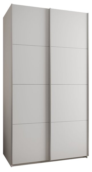 Dvoudveřová skříň SAMARA 1 - 140 cm, bílá / stříbrná