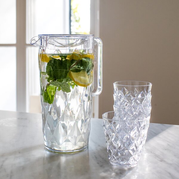 Koziol džbán CRYSTAL 1,6 l + 4 skleničky 200 ml, čirá