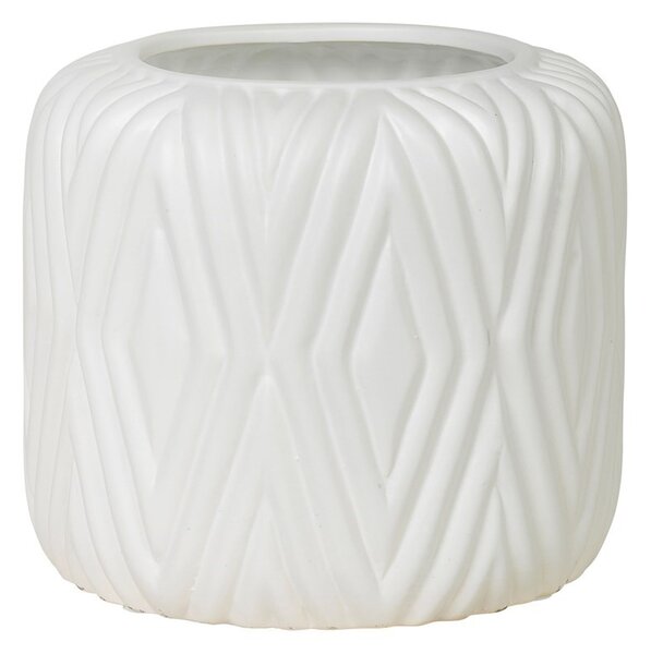 Broste květináč RHOMBE p. 16 cm, bílý