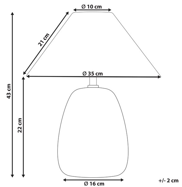 Stolní lampa LUCHETTI Keramika Bílá/Modrá