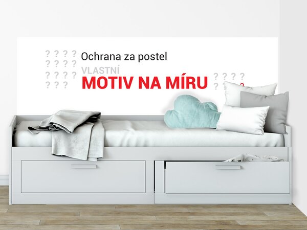 FUGU Ochrana stěny za postel - Vlastní motiv
