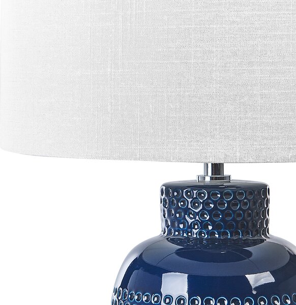 Stolní lampa PERLIS Keramika Námořnická modrá