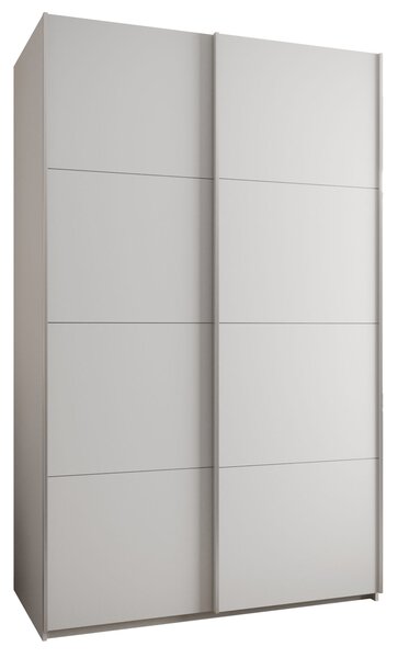 Dvoudveřová skříň SAMARA 1 - 160 cm, bílá / stříbrná