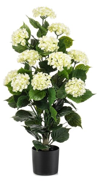 Umělá hortenzie 90 cm s UV ochranou - Bílá
