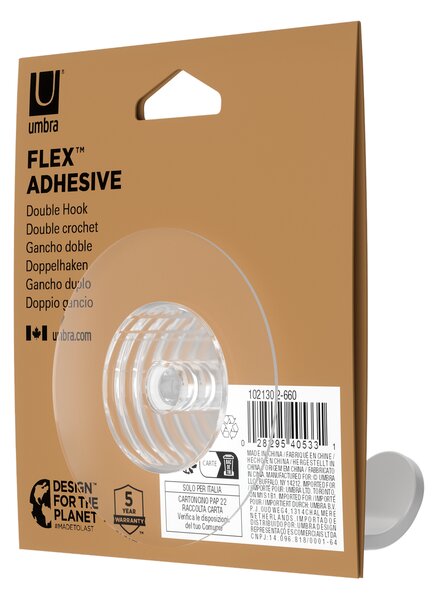 Umbra dvojháček FLEX ADHESIVE, bílý