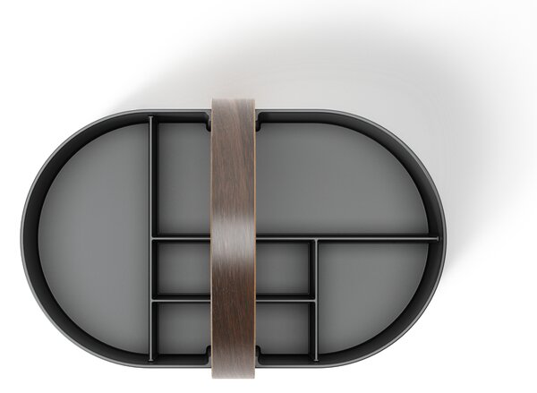 Umbra Organizér na kosmetiku BELLWOOD CADDY 30 x 20 x 23 cm, černý/ořech
