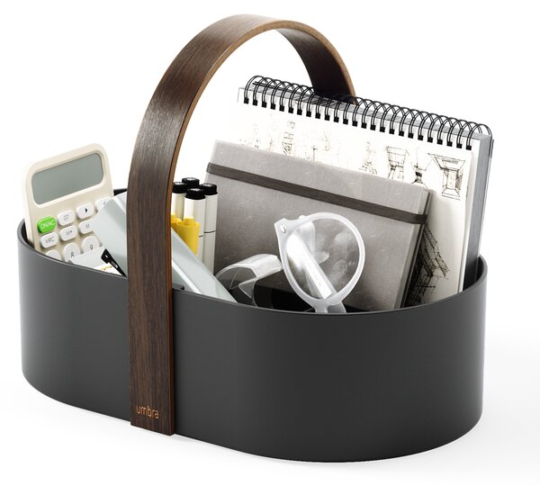 Umbra Organizér na kosmetiku BELLWOOD CADDY 30 x 20 x 23 cm, černý/ořech