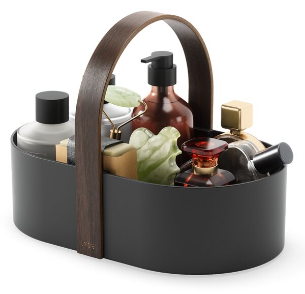 Umbra Organizér na kosmetiku BELLWOOD CADDY 30 x 20 x 23 cm, černý/ořech