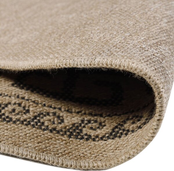 Černo-béžový kulatý venkovní koberec ø 120 cm Comilla – Ayyildiz Carpets