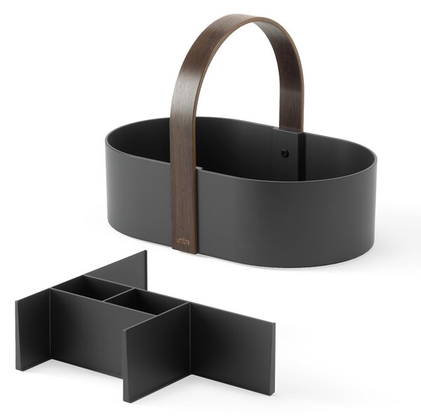 Umbra Organizér na kosmetiku BELLWOOD CADDY 30 x 20 x 23 cm, černý/ořech