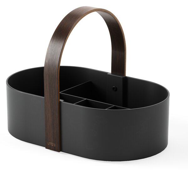 Umbra Organizér na kosmetiku BELLWOOD CADDY 30 x 20 x 23 cm, černý/ořech