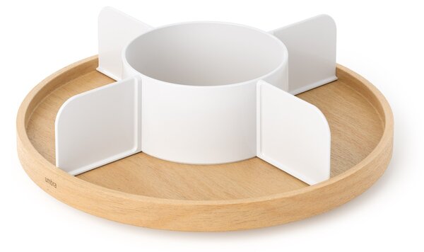 Umbra Otočný organizér/tácek BELLWOOD LAZY SUSAN 30 cm bílý/přírodní
