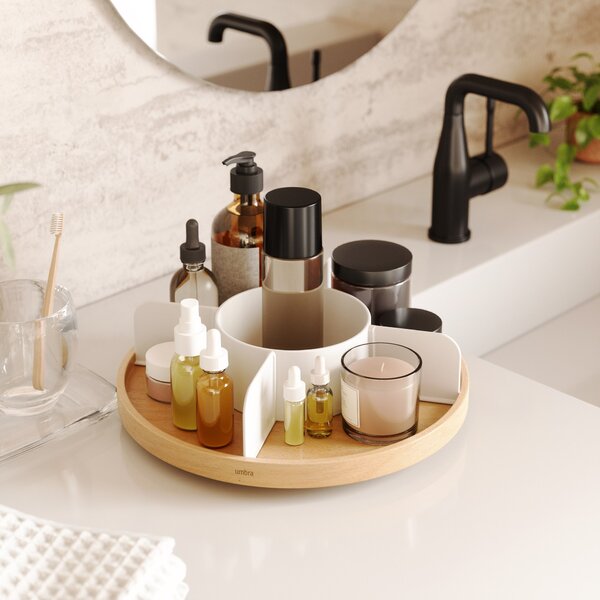 Umbra Otočný organizér/tácek BELLWOOD LAZY SUSAN 30 cm bílý/přírodní