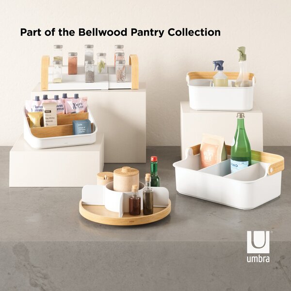 Umbra Otočný organizér/tácek BELLWOOD LAZY SUSAN 30 cm bílý/přírodní