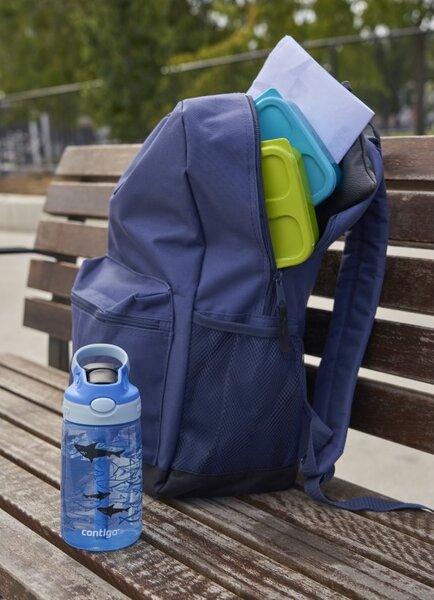 Contigo Dětská láhev Easy Clean 420 ml, Blue Sharks