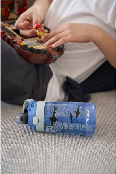 Contigo Dětská láhev Easy Clean 420 ml, Blue Sharks