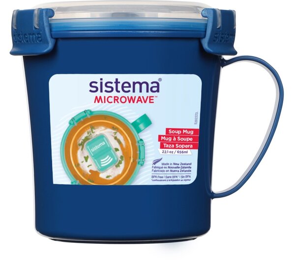 Sistema Hrnek na polévku Microwave Soup Mug 656 ml, modrá